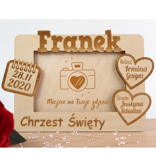 RAMKA NA ZDJĘCIE - PAMIĄTKA CHRZTU ŚWIĘTEGO