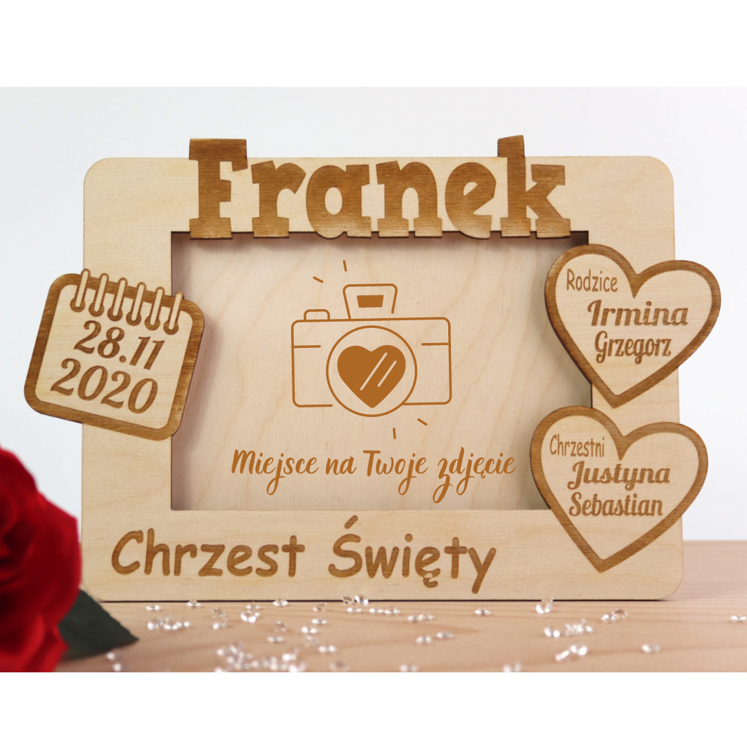 RAMKA NA ZDJĘCIE - PAMIĄTKA CHRZTU ŚWIĘTEGO