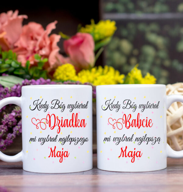KUBEK - KIEDY BÓG WYBIERA... MI WYBRAŁ NAJLEPSZĄ - DLA BABCI / DLA DZIADKA / ZESTAW - WYSYŁKA TYLKO NA TERENIE POLSKI