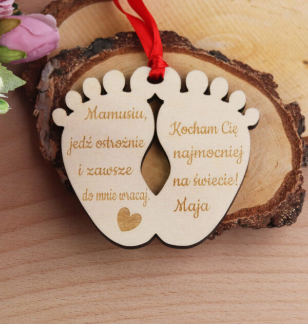ZAWIESZKA PODWÓJNE STOPKI - Mamusiu, jedź ostrożnie i zawsze do mnie wracaj. Kocham Cię najmocniej na świecie.