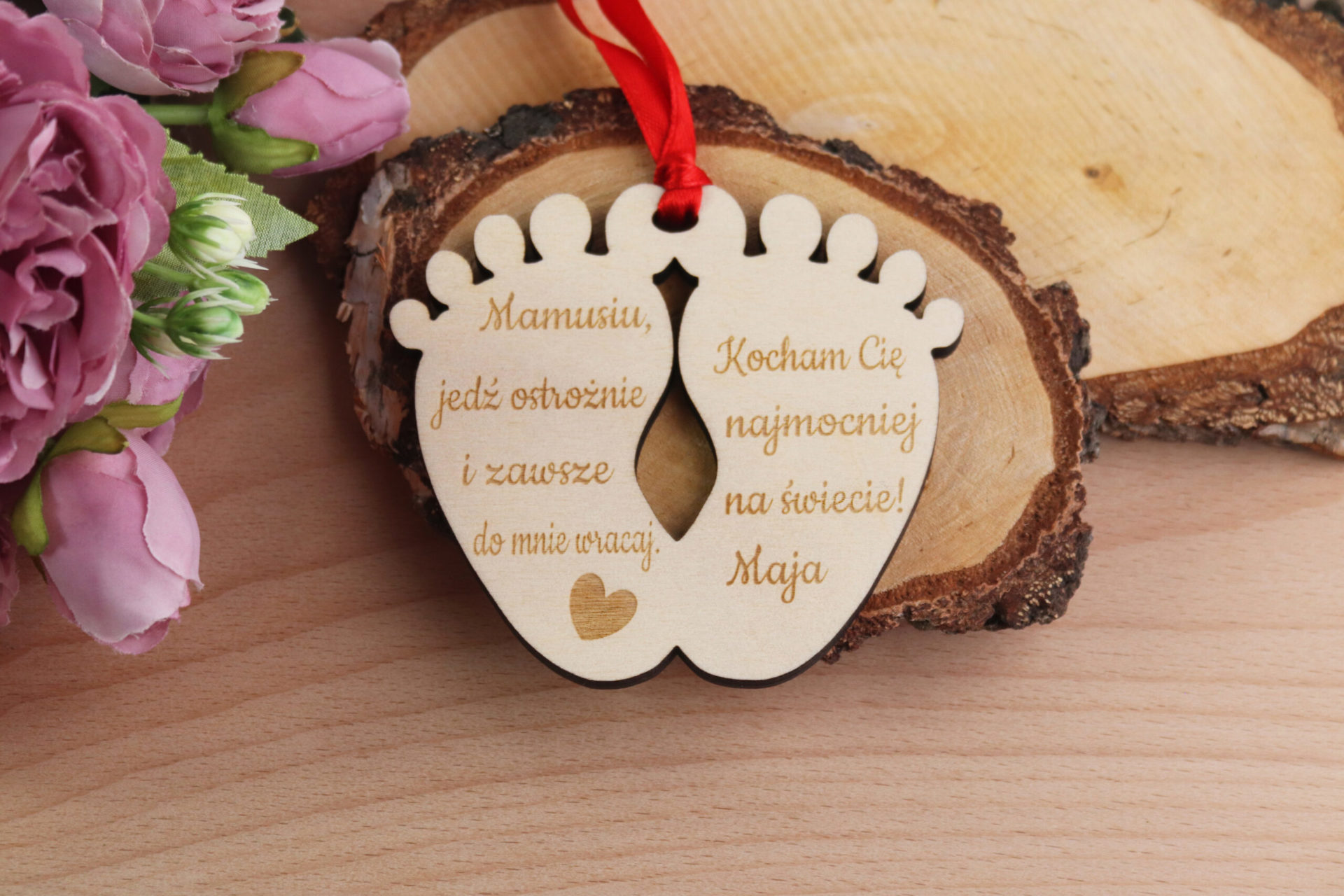 ZAWIESZKA PODWÓJNE STOPKI - Mamusiu, jedź ostrożnie i zawsze do mnie wracaj. Kocham Cię najmocniej na świecie.