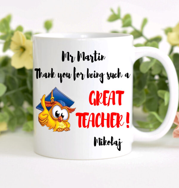 THANK YOU FOR BEING SUCH A GREAT TEACHER - KUBEK DLA NAUCZYCIELA