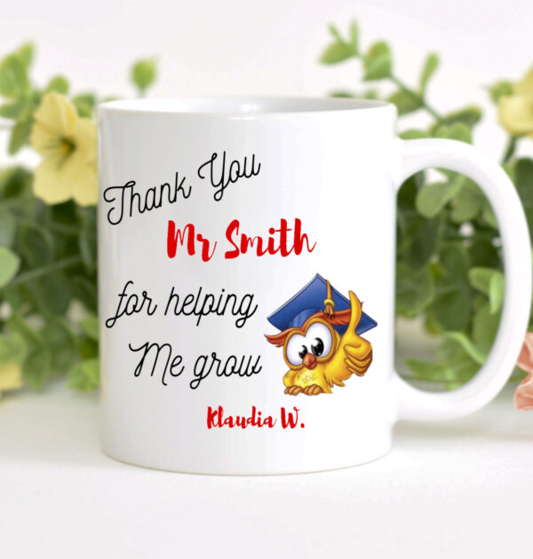 THANK YOU FOR HELPING ME GROW - KUBEK DLA NAUCZYCIELA