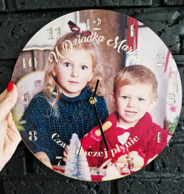 Zegar ze zdjęciem - Dzień Babci i Dziadka - PRODUKT Z WYSYŁKĄ TYLKO NA TERENIE POLSKI