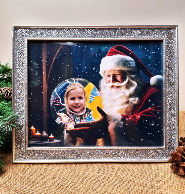 ŚWIĄTECZNA RAMKA Z MIKOŁAJEM I TWOIM ZDJĘCIEM - WZÓR 1