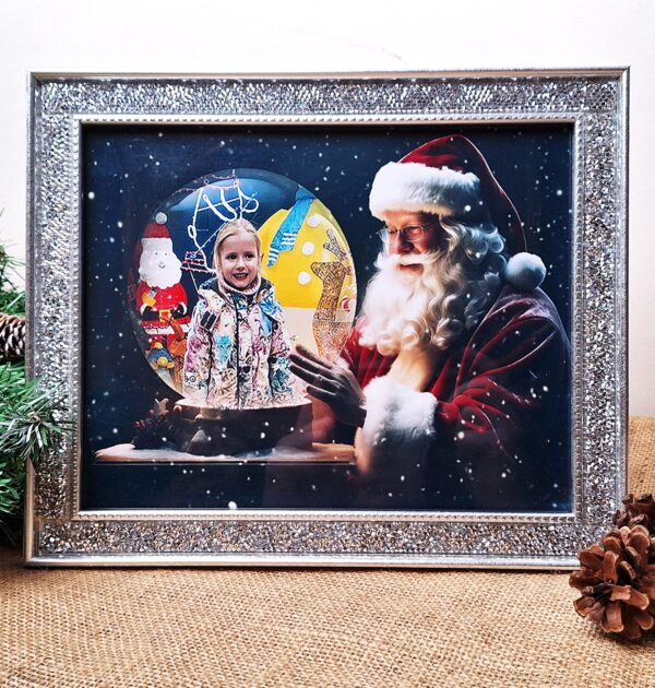ŚWIĄTECZNA RAMKA Z MIKOŁAJEM I TWOIM ZDJĘCIEM - WZÓR 2