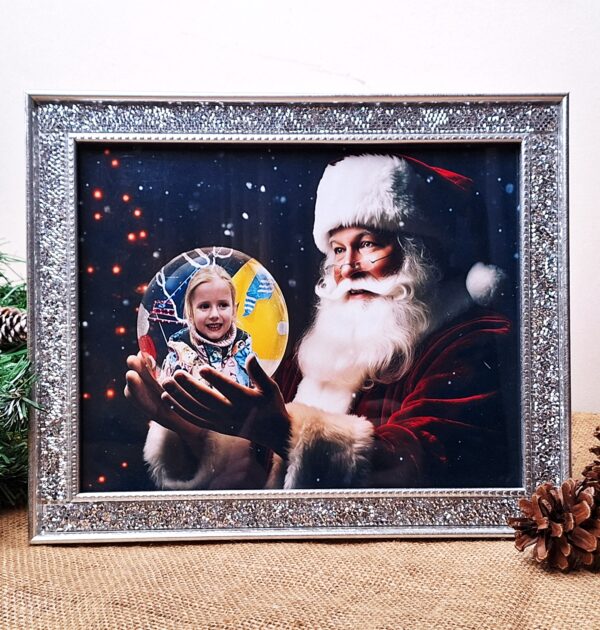 ŚWIĄTECZNA RAMKA Z MIKOŁAJEM I TWOIM ZDJĘCIEM - WZÓR 4