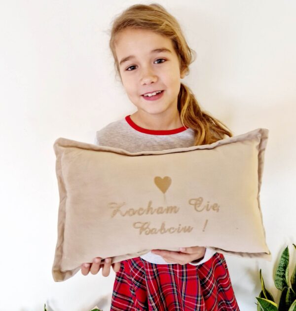 Poduszka wałek - DOWOLNY HAFT - WYBÓR KOLORU - PRODUKT Z WYSYŁKĄ TYLKO NA TERENIE POLSKI