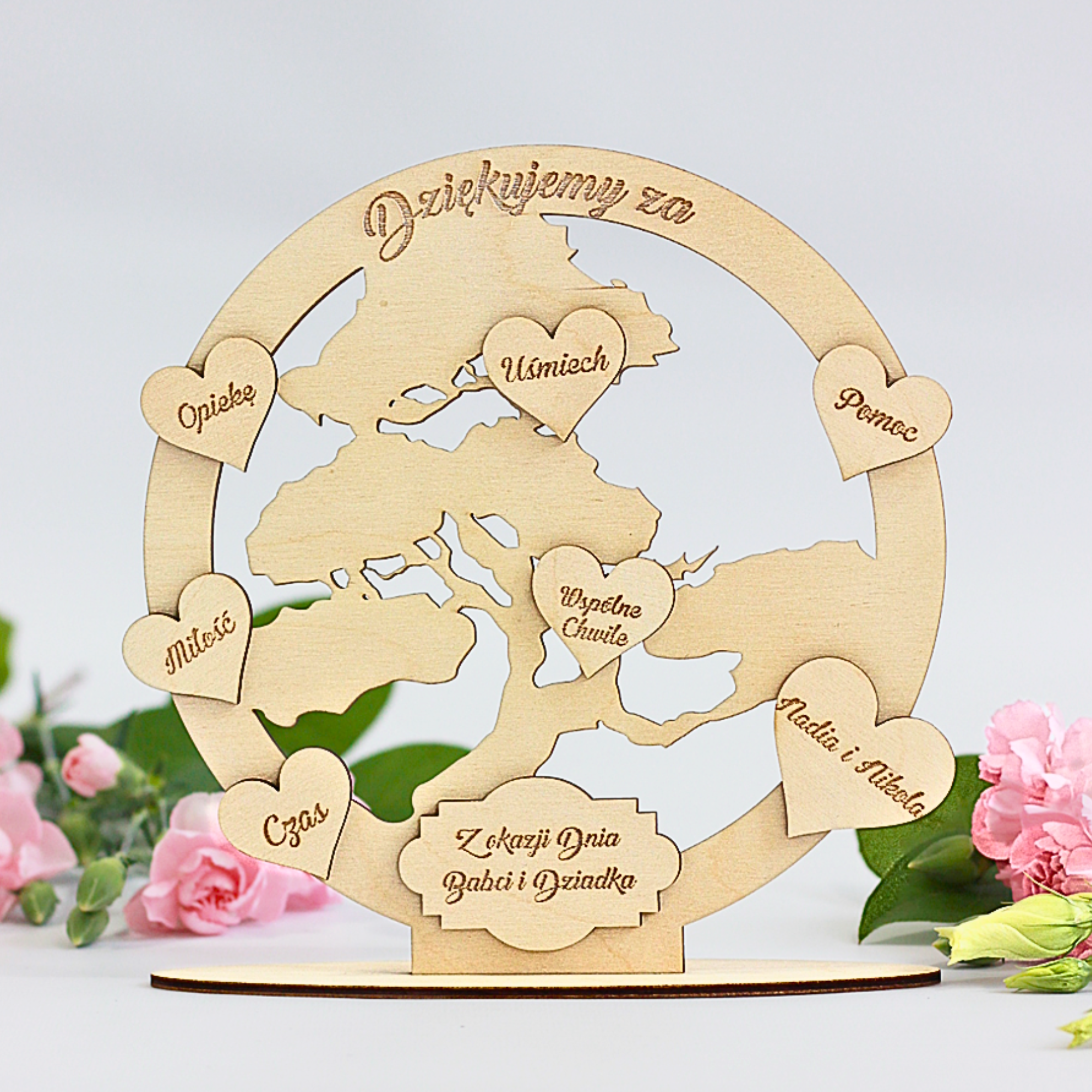 Drzewo na podstawce - Dzień Babci i Dziadka - PRODUKT Z WYSYŁKĄ TYLKO NA TERENIE POLSKI