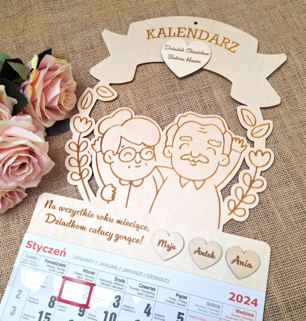 MEGA DUŻY KALENDARZ DLA BABCI I DZIADKA NA 2026 ROK