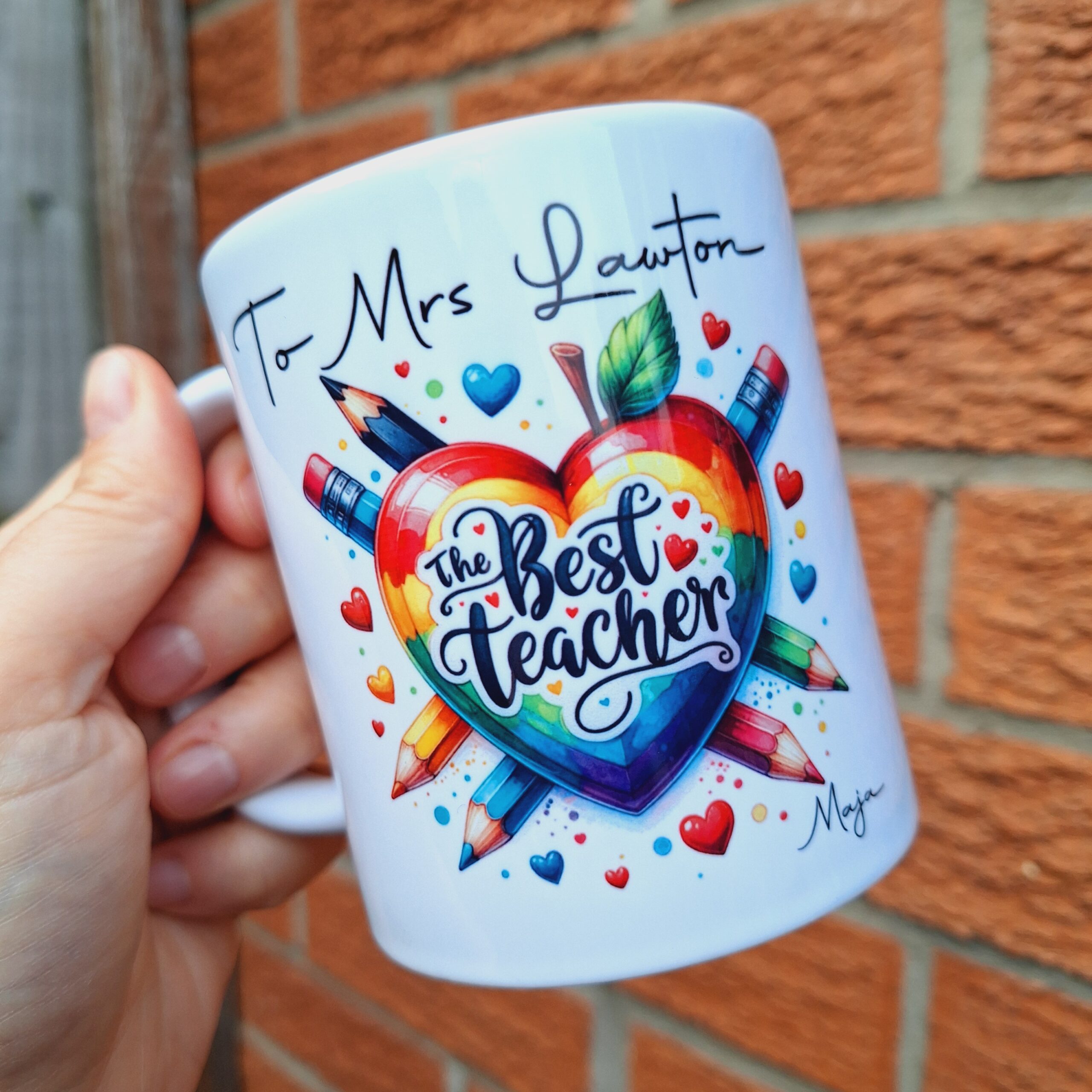 THE BEST TEACHER - KUBEK DLA NAUCZYCIELA, PERSONALIZOWANY KUBEK
