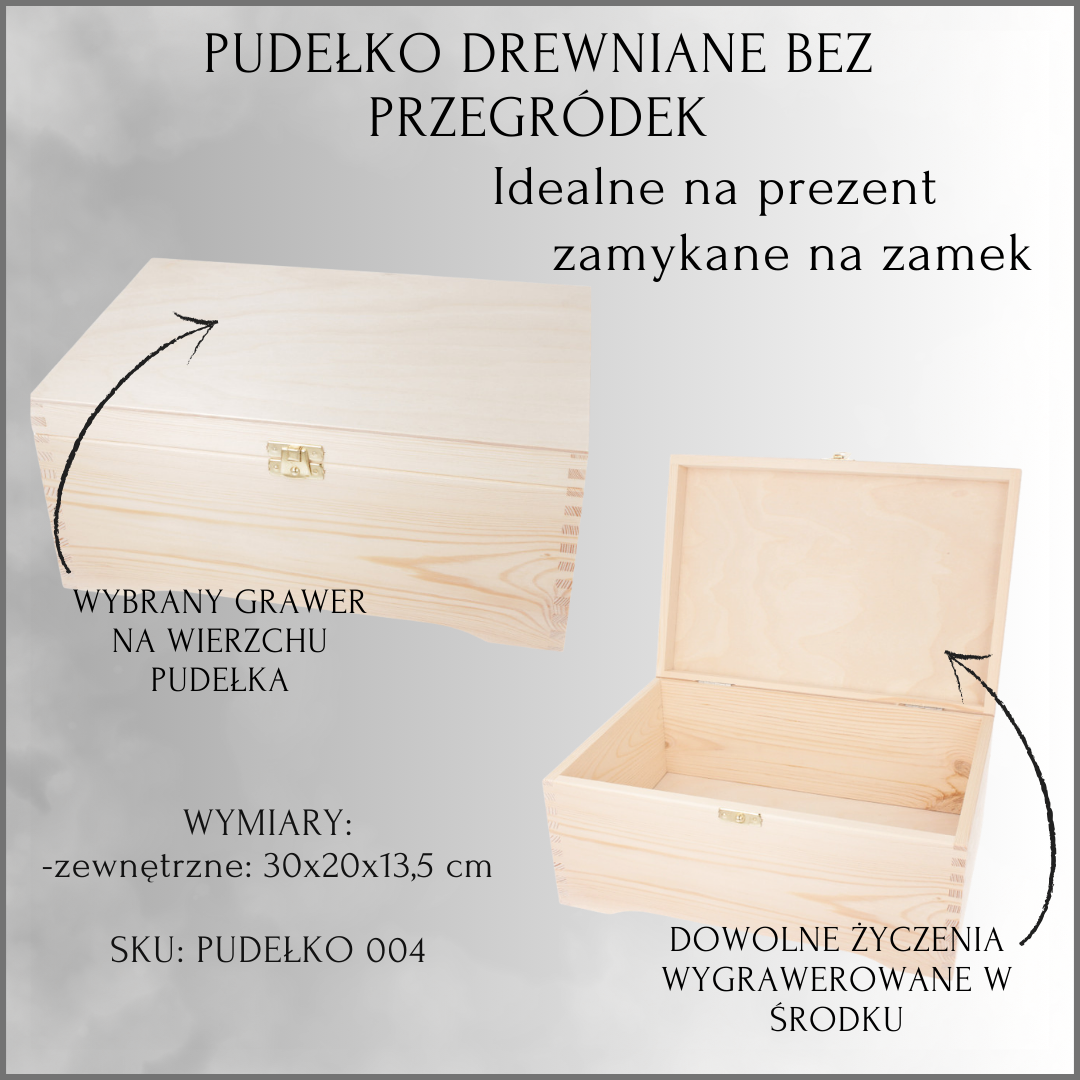 PAMIĄTKA PIERWSZEJ KOMUNII ŚWIĘTEJ - DREWNIANE PUDEŁKO Z GRAWEREM NA WIERZCHU ORAZ ŻYCZENIAMI W ŚRODKU - WYBÓR PUDEŁKA - obrazek 10