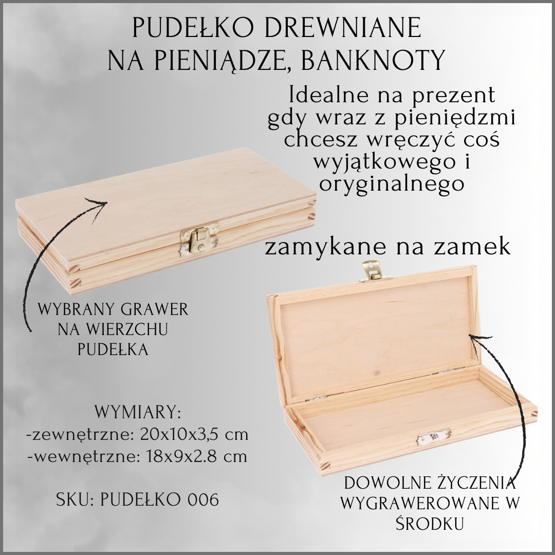 PAMIĄTKA PIERWSZEJ KOMUNII ŚWIĘTEJ - DREWNIANE PUDEŁKO Z GRAWEREM NA WIERZCHU ORAZ ŻYCZENIAMI W ŚRODKU - WYBÓR PUDEŁKA - obrazek 13