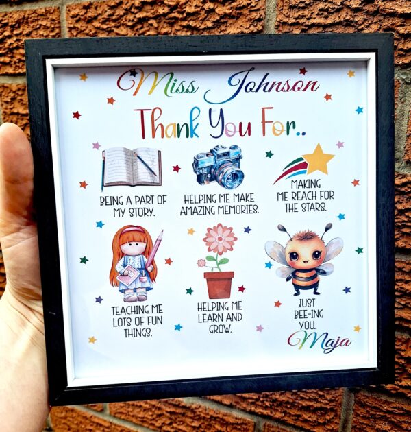 RAMKA DLA NAUCZYCIELA - DZIEWCZYNKA - THANK YOU FOR...