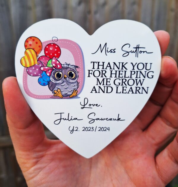 MAGNES DLA NAUCZYCIELA - THANK YOU FOR HELPING ME GROW AND LEARN  - SÓWKA Z BALONAMI