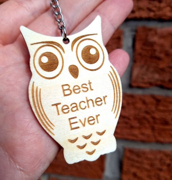 BRELOCZEK DO KLUCZY - DLA NAUCZYCIELA - SÓWKA - BEST TEACHER EVER