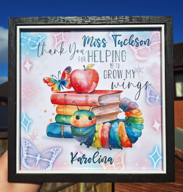 RAMKA DLA NAUCZYCIELA - THANK YOU FOR HELPING ME TO GROW MY WINGS