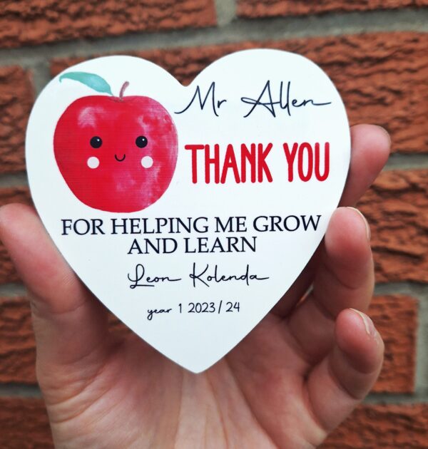 MAGNES DLA NAUCZYCIELA - THANK YOU FOR HELPING ME GROW AND LEARN  - JABŁKO - JABŁUSZKO