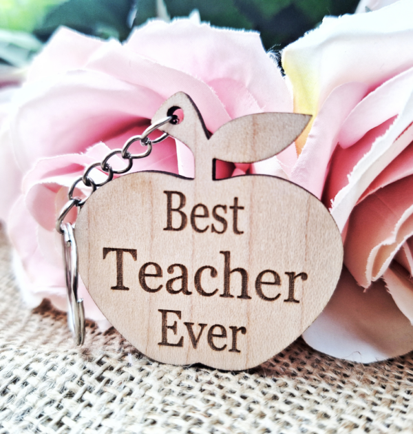 BRELOCZEK DO KLUCZY - DLA NAUCZYCIELA - JABŁKO - BEST TEACHER EVER
