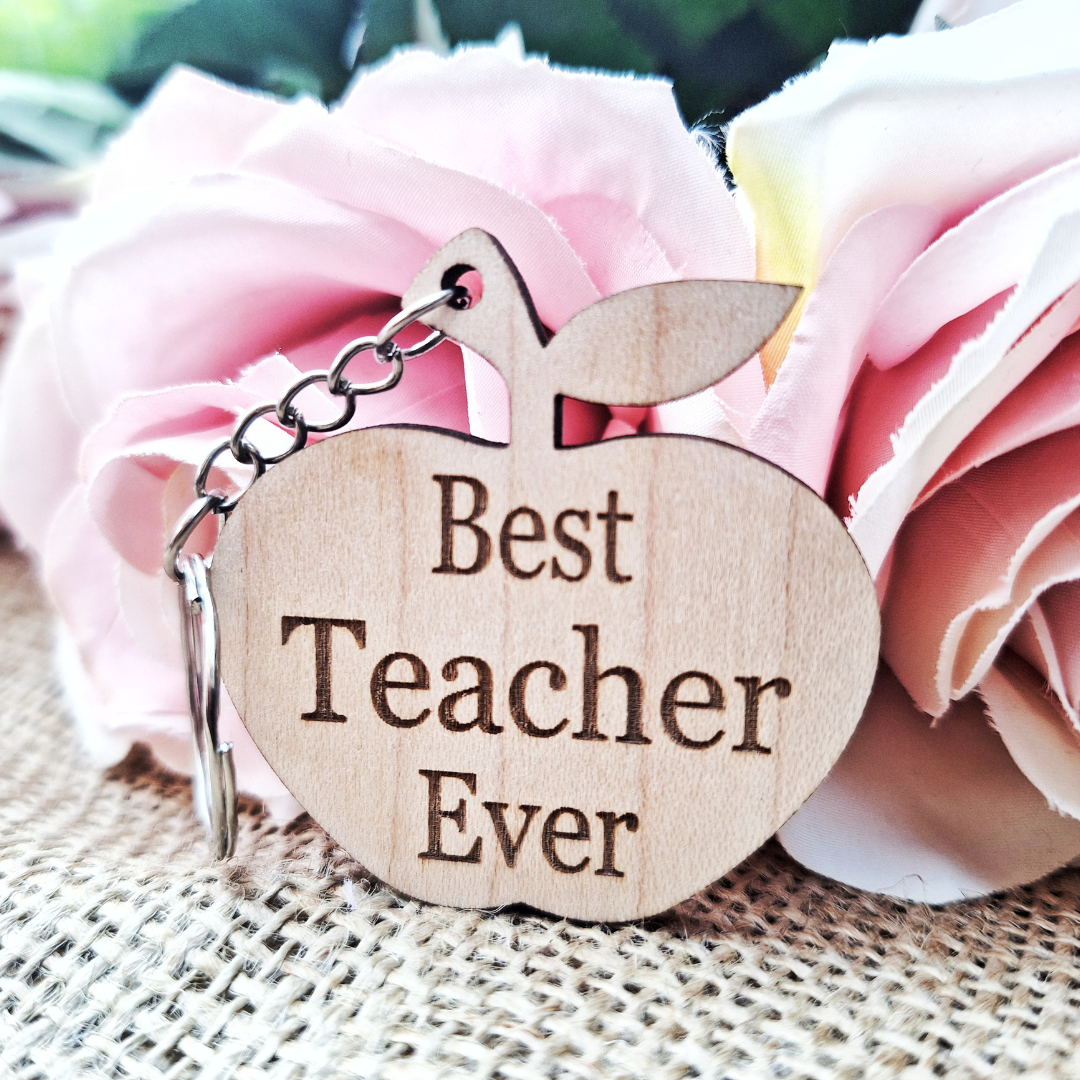 BRELOCZEK DO KLUCZY - DLA NAUCZYCIELA - JABŁKO - BEST TEACHER EVER