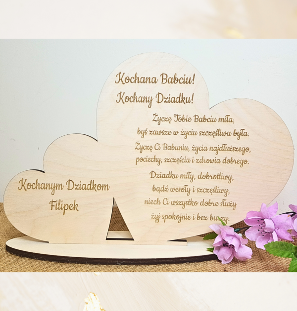 PODWÓJNE SERDUSZKO DLA BABCI I DZIADKA