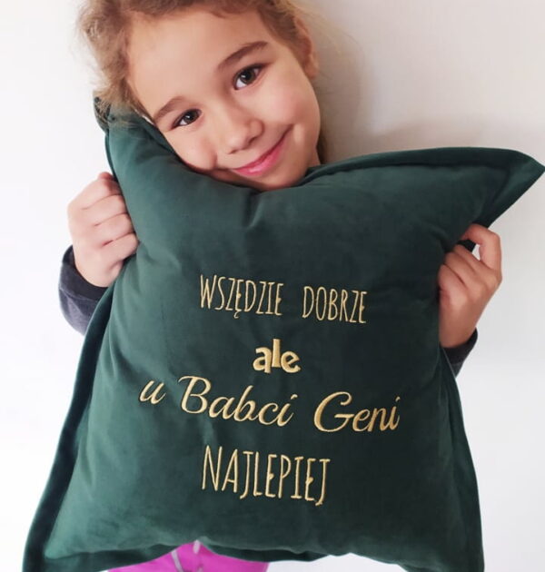 PODUSZKA NA DZIEŃ BABCI I DZIADKA - DOWOLNY HAFT - WYBÓR KOLORU - PRODUKT Z WYSYŁKĄ TYLKO NA TERENIE POLSKI