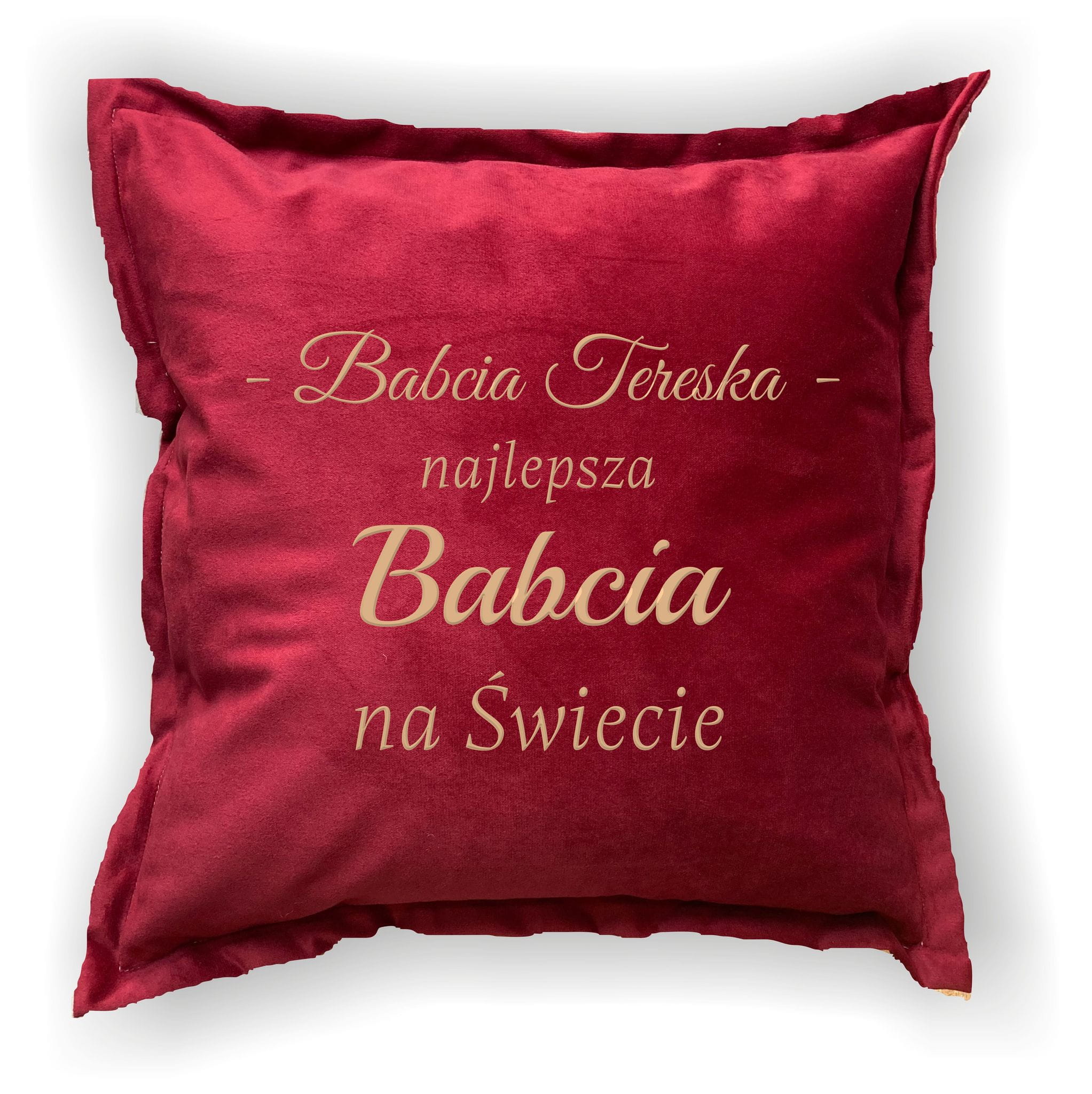 PODUSZKA NA DZIEŃ BABCI I DZIADKA - DOWOLNY HAFT - WYBÓR KOLORU - PRODUKT Z WYSYŁKĄ TYLKO NA TERENIE POLSKI - obrazek 5