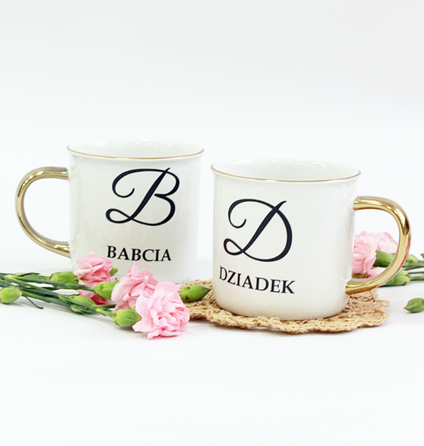 KUBEK ZE ZŁOTYM UCHEM - DLA BABCI I DZIADKA - WYSYŁKA TYLKO NA TERENIE POLSKI