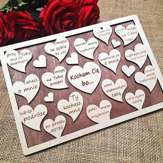 KOCHAM CIĘ BO... - TABLICZKA