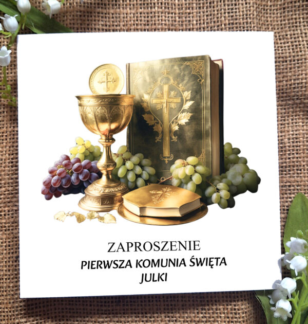 ZAPROSZENIA NA PIERWSZĄ KOMUNIĘ ŚWIĘTĄ - PIERWSZA KOMUNIA ŚWIĘTA - ZAPROSZENIE