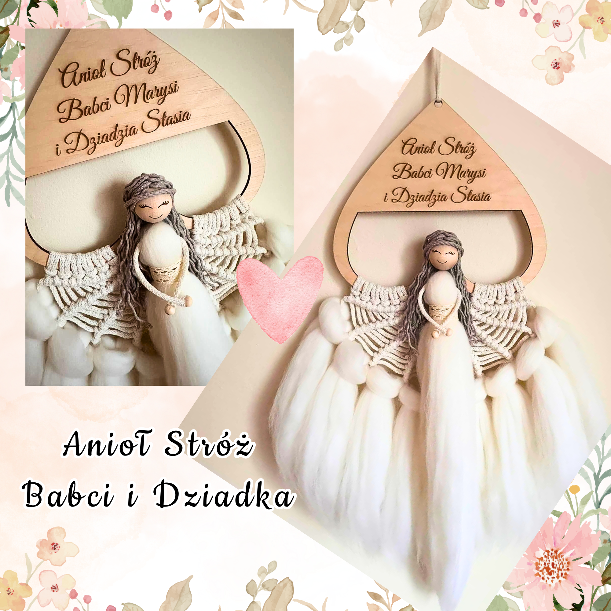 ANIOŁ - DOWOLNY GRAWER - Dzień Babci i Dziadka - PRODUKT Z WYSYŁKĄ TYLKO NA TERENIE POLSKI