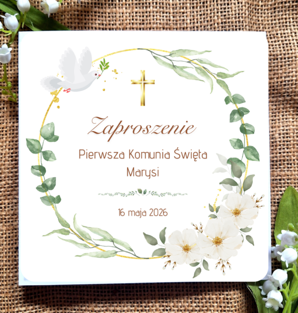 ZAPROSZENIA NA PIERWSZĄ KOMUNIĘ ŚWIĘTĄ - PIERWSZA KOMUNIA ŚWIĘTA - ZAPROSZENIE - PERSONALIZOWANE