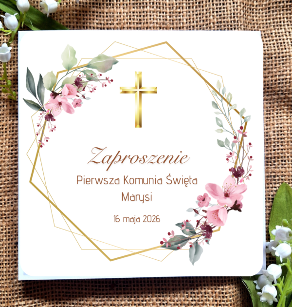 ZAPROSZENIA NA PIERWSZĄ KOMUNIĘ ŚWIĘTĄ - PIERWSZA KOMUNIA ŚWIĘTA - ZAPROSZENIE - PERSONALIZOWANE