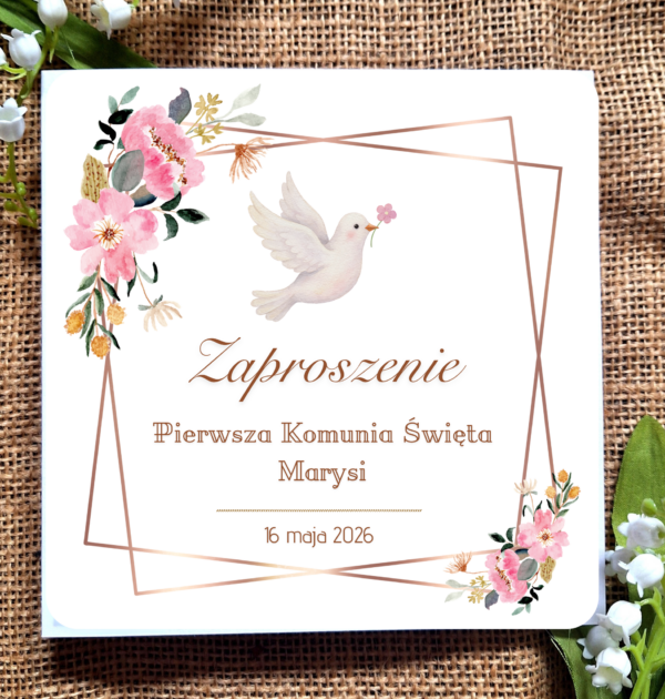 ZAPROSZENIA NA PIERWSZĄ KOMUNIĘ ŚWIĘTĄ - PIERWSZA KOMUNIA ŚWIĘTA - ZAPROSZENIE - PERSONALIZOWANE